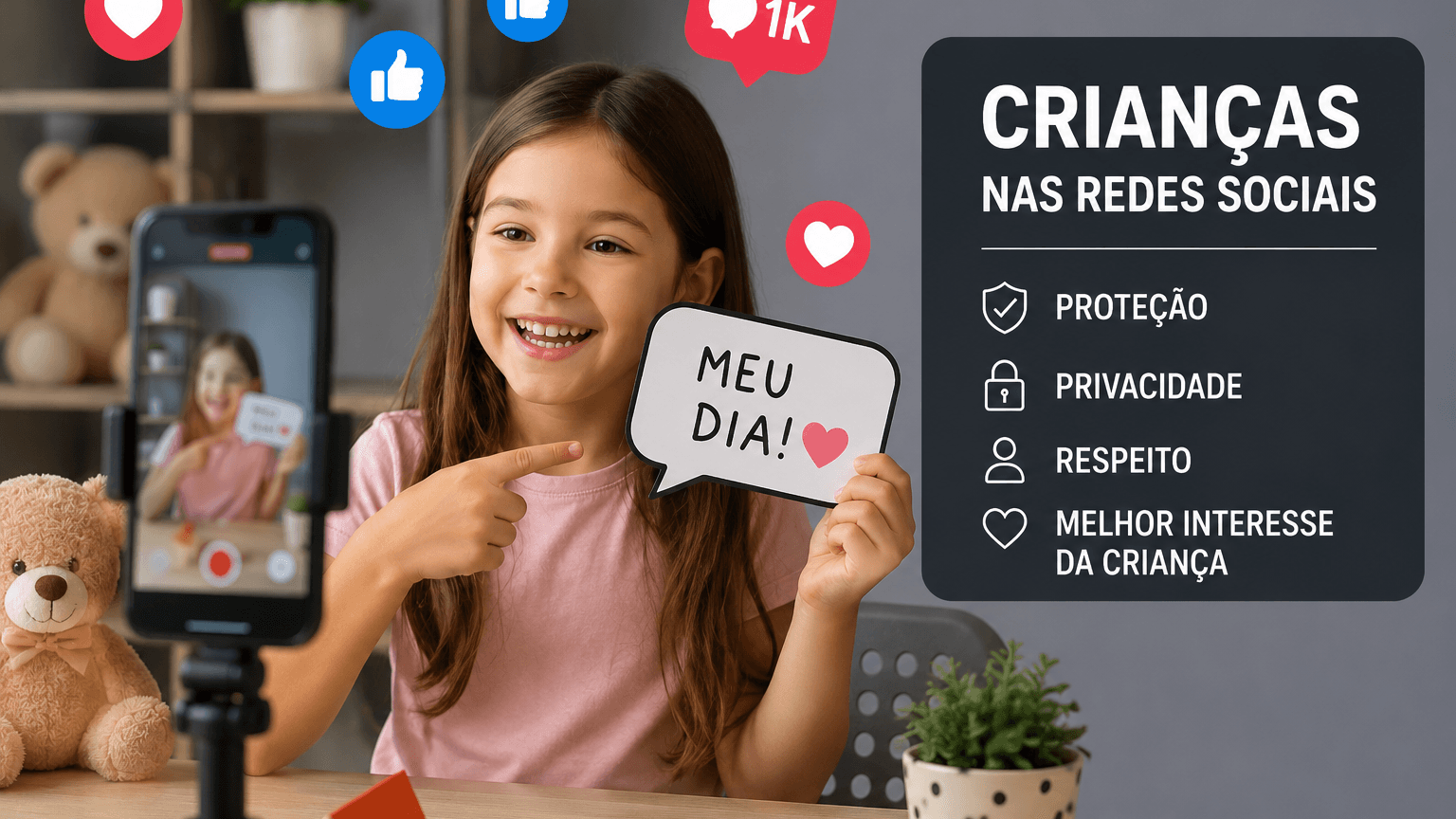 Justiça autoriza criança a participar de conteúdos nas redes sociais e impõe limites aos pais